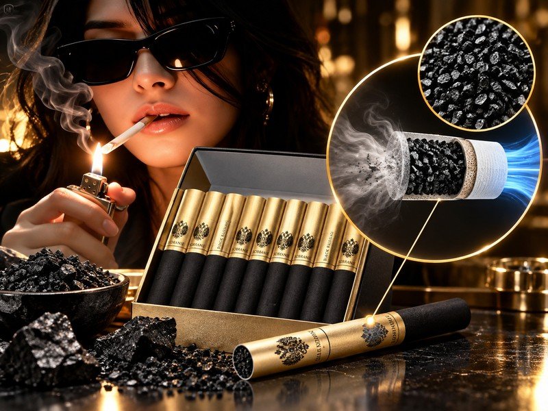 Activated carbon cigarette filter